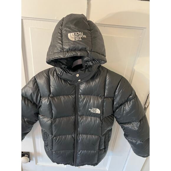 the north face kids 3xl nuptuse 900 puffy coat dark gray shine down jacket warm! - Picture 1 of 13